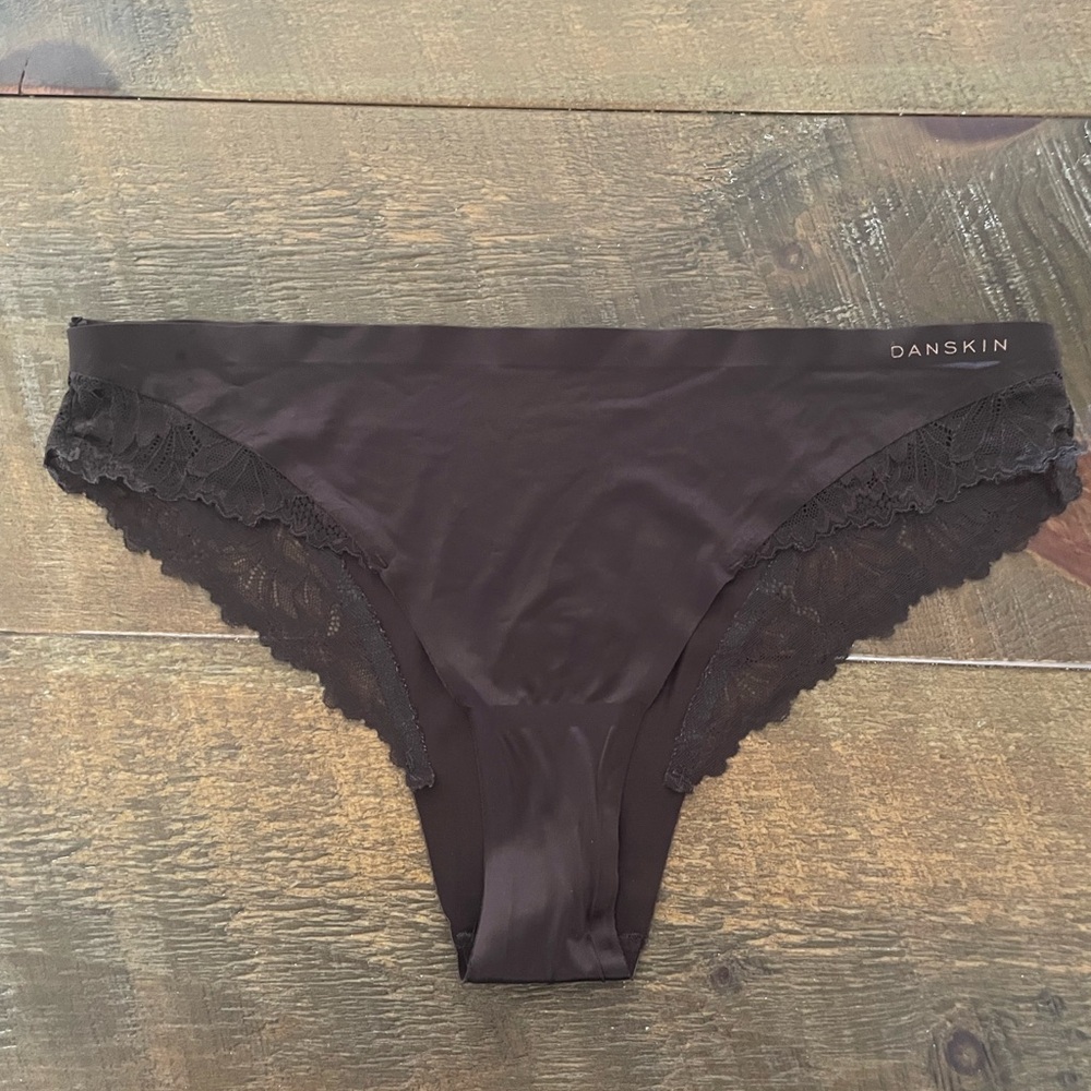 Danskin Brown Lace Trim Panties